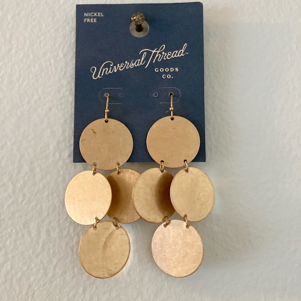 Universal Thread Gold Circle Earrings